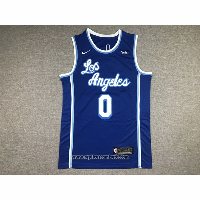 Camiseta Los Angeles Lakers Russell Westbrook #0 Classic 2021-2022 Azul